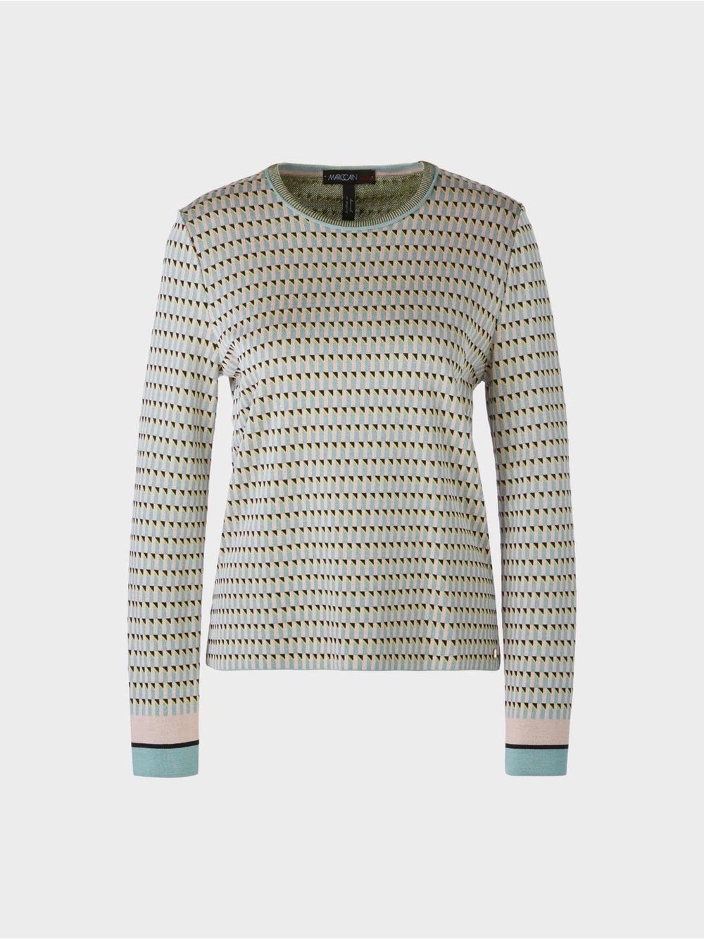Marc Cain PATTERNED SWEATER KNITTED IN GERMANY size medium